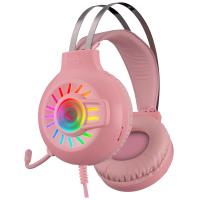 RAMPAGE RM-K44 ZENGIBAR USB 7.1 SURROUND PEMBE IŞIK EFEKTİ GAMING KULAKLIK
